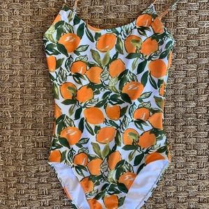 Mott50 orange one piece swimsuit